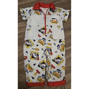 Vintage Tiny Tots Originals Ace Construction Jumper Multicolor Size 24‎ Months